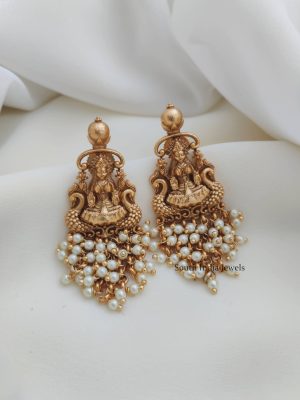 Traditional Lakshmi Pearl Earrings