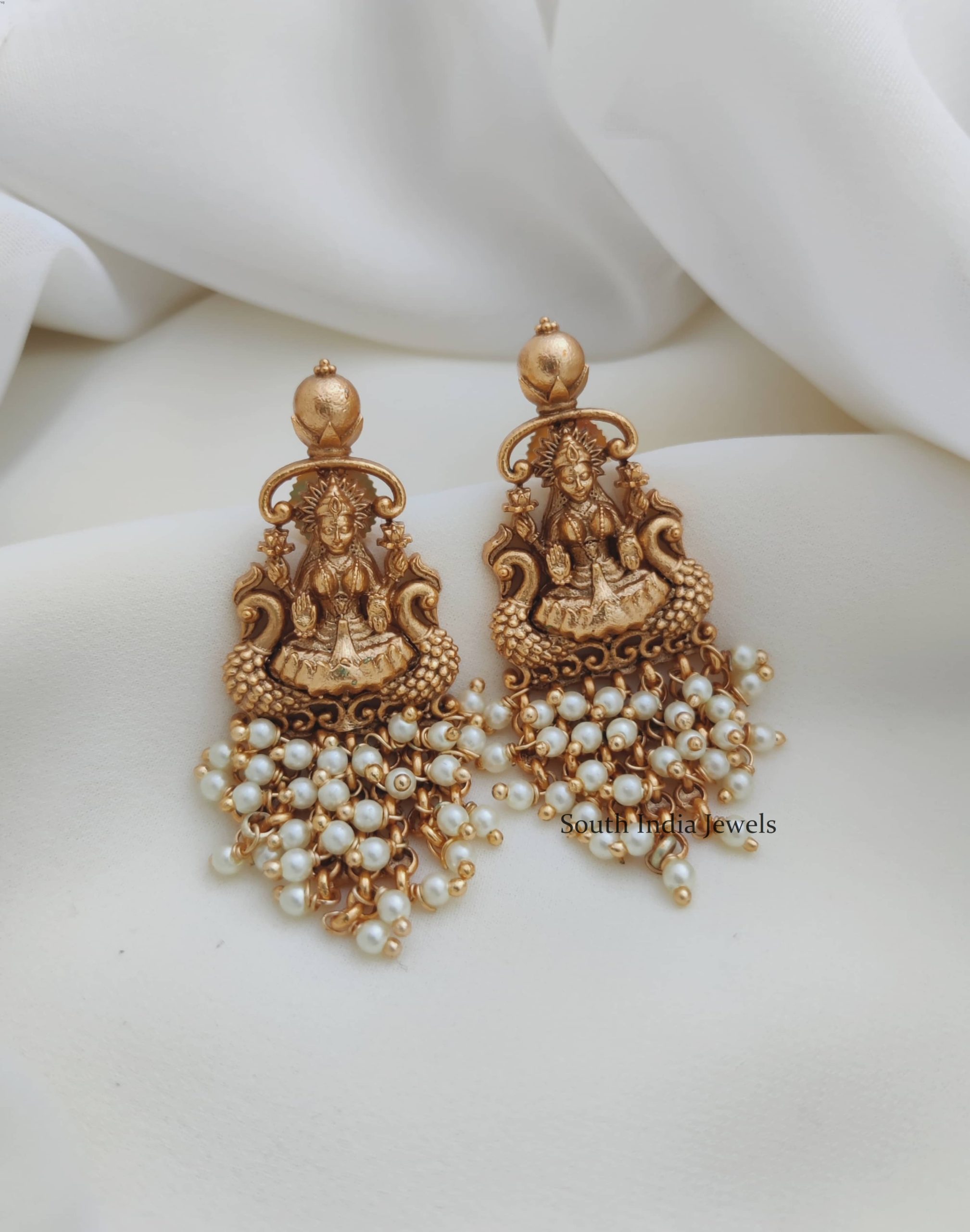 Traditional Lakshmi Pearl Earrings