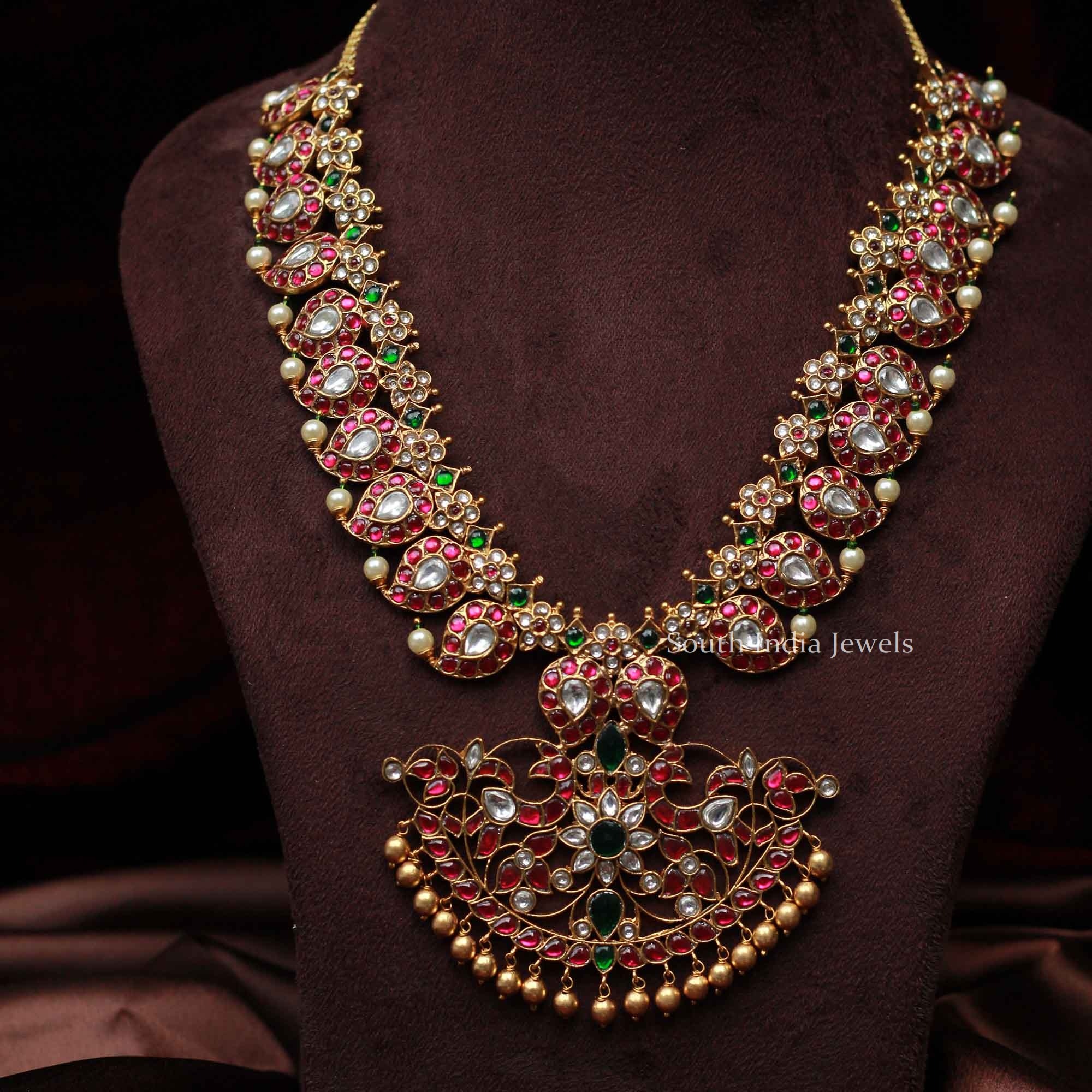 Traditional Mango Necklace - South India Jewels - Necklace
