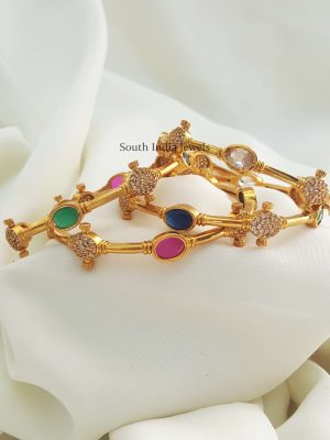 Trendy Matte Finish Bangle Set (2)