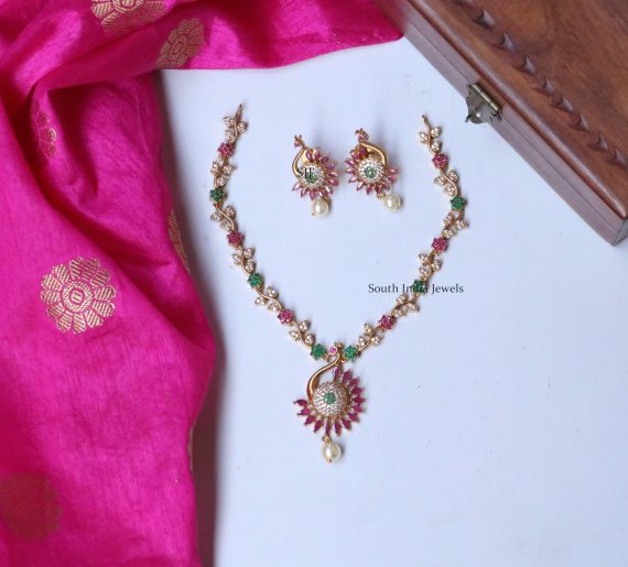 Unique Peacock Design Necklace
