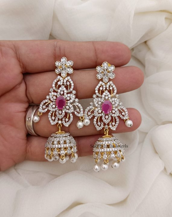 Bridal Flower Design Earrings