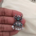 German Silver Half Jhumkas Design Necklace