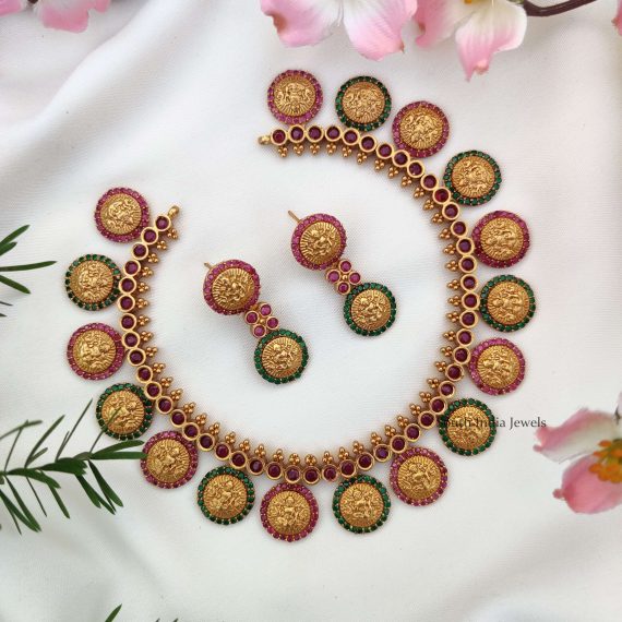 Attractive Lakshmi Coin Design Necklace (2)
