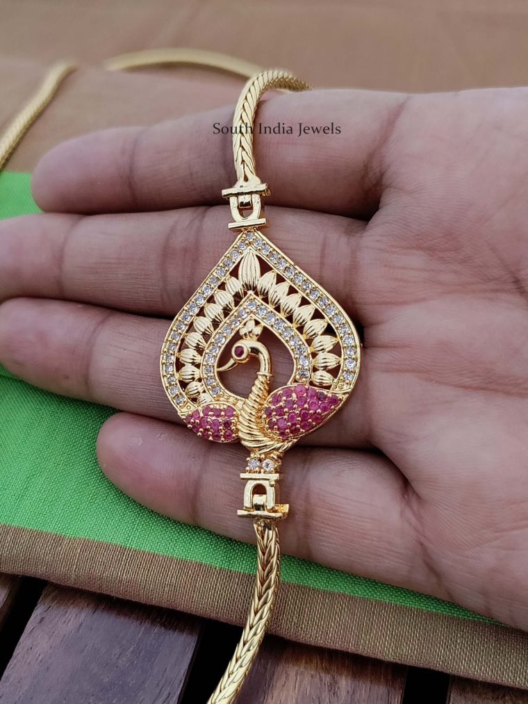 Beautiful Peacock Design Mugappu Chain