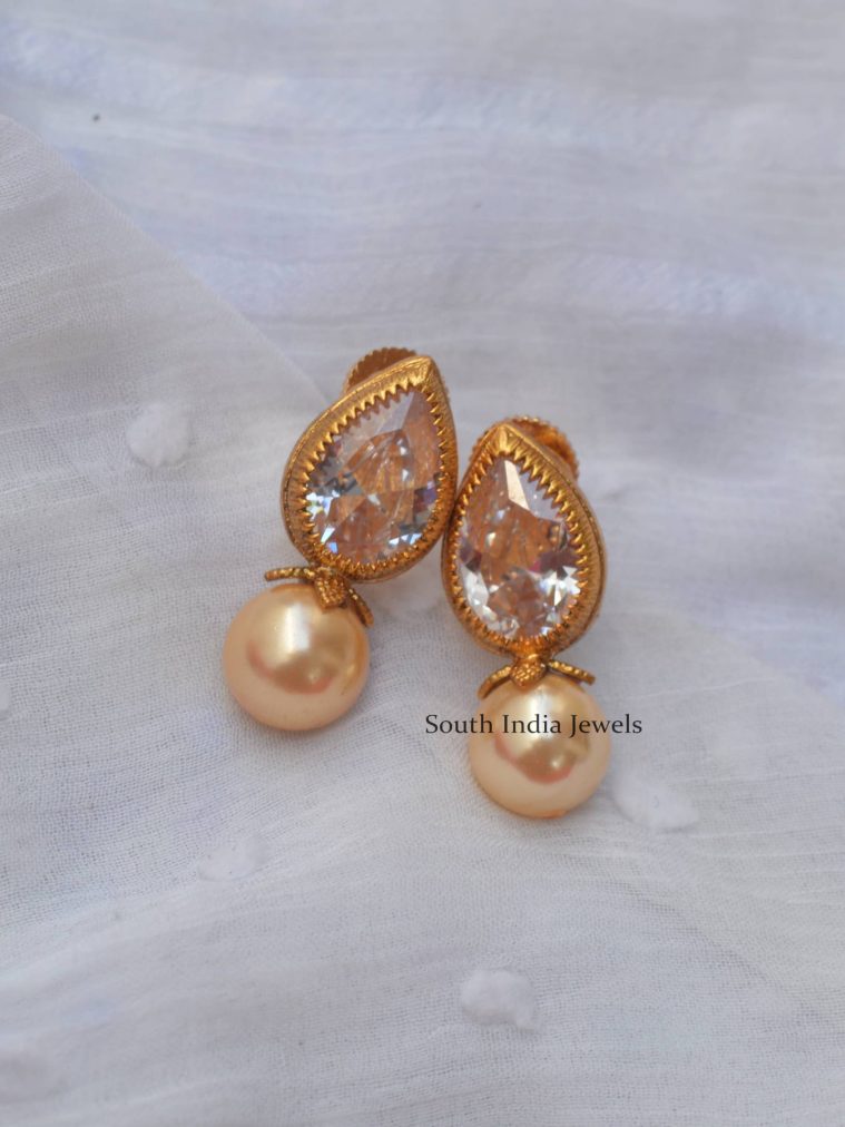 Beautiful Pearl Design Studs