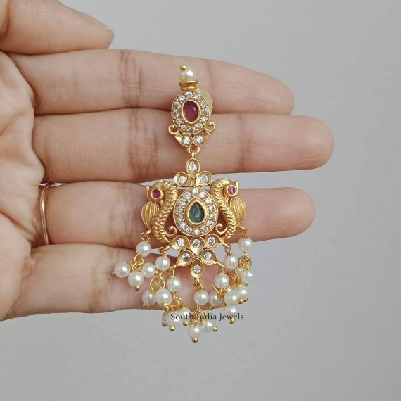 Peacock design Guttapusalu Necklace- South India Jewels - Online Shop