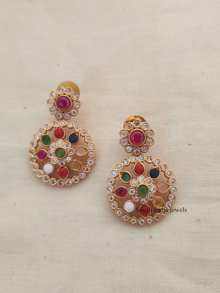 Marvelous Navarathna Design Earrings 2