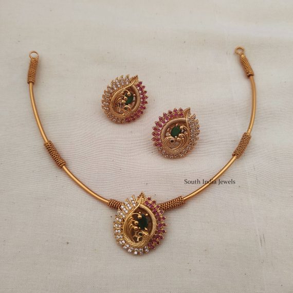 Hasli Design Peacock Necklace- South India Jewels- Online shop