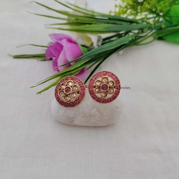 Round Shaped Ruby Stones Toe Rings