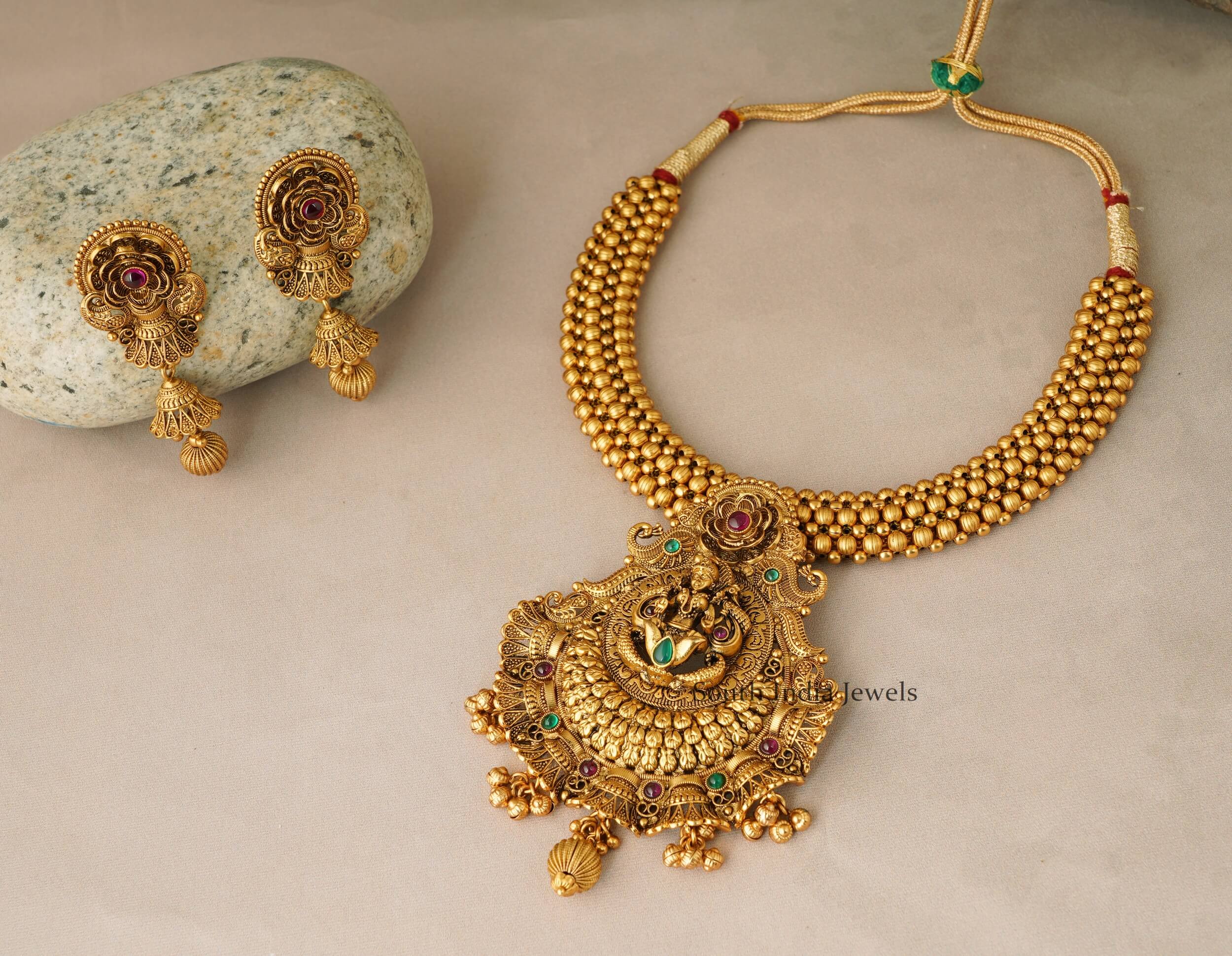 Royal Lakshmi Antique Necklace Set