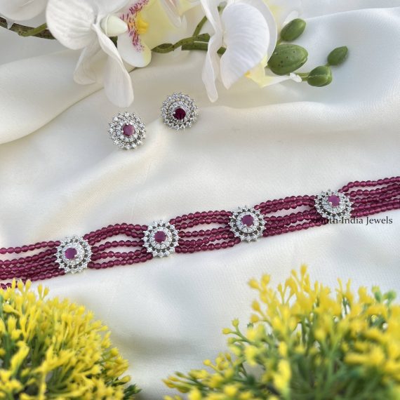 Stunning Crystal Beads High Neck Choker