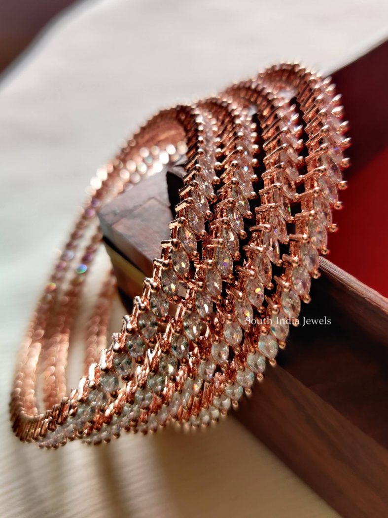 Stunning Rose Gold Design Bangles,.1