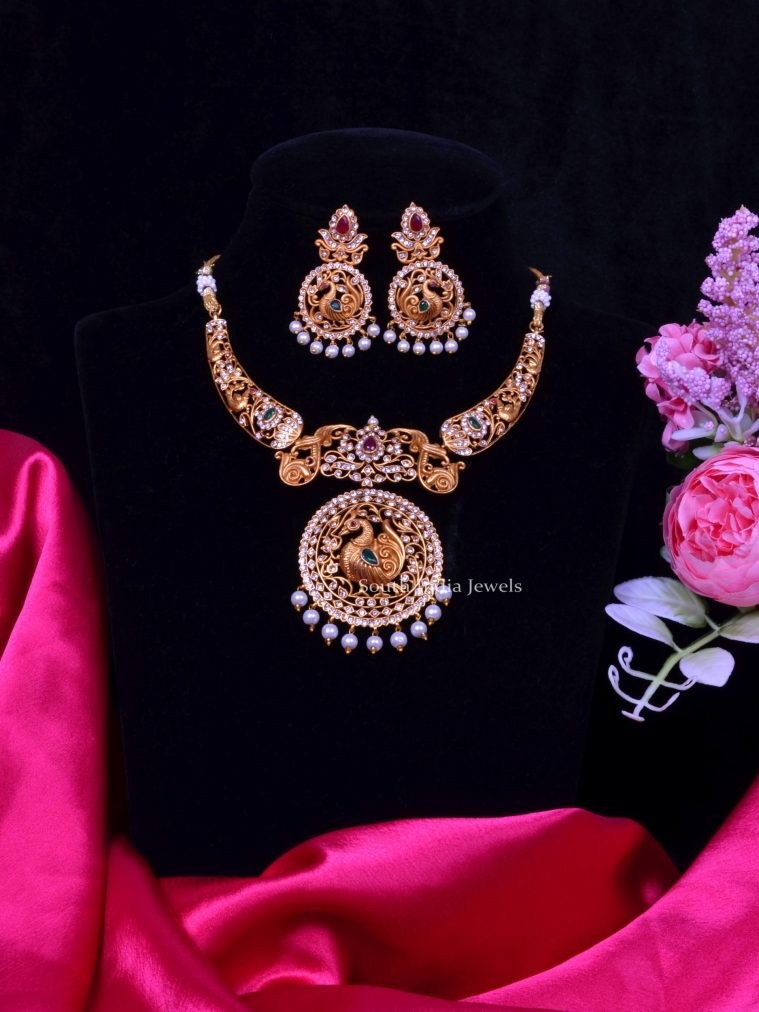 Temple Design Lakshmi Necklace Set