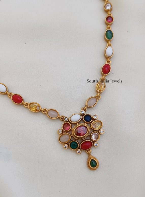 Trendy Navarathna Design Necklace
