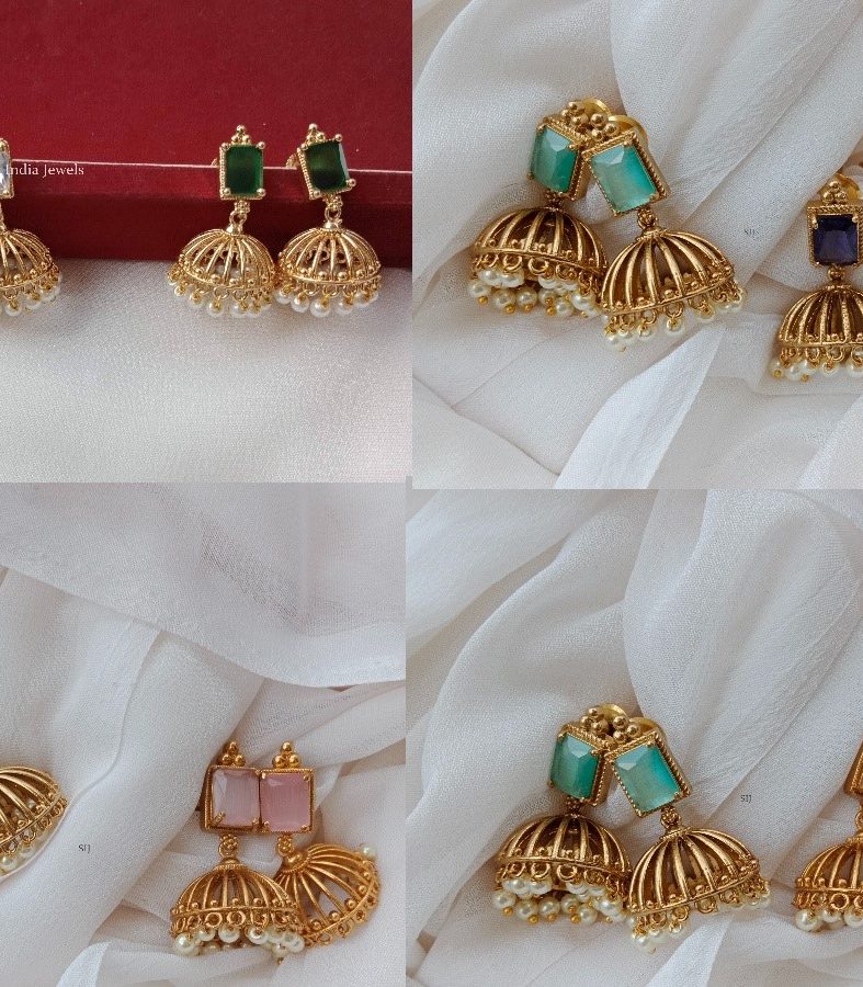 Beautiful Gold Look Combo Jhumkas