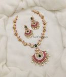 AD Stones Floral Design Necklace