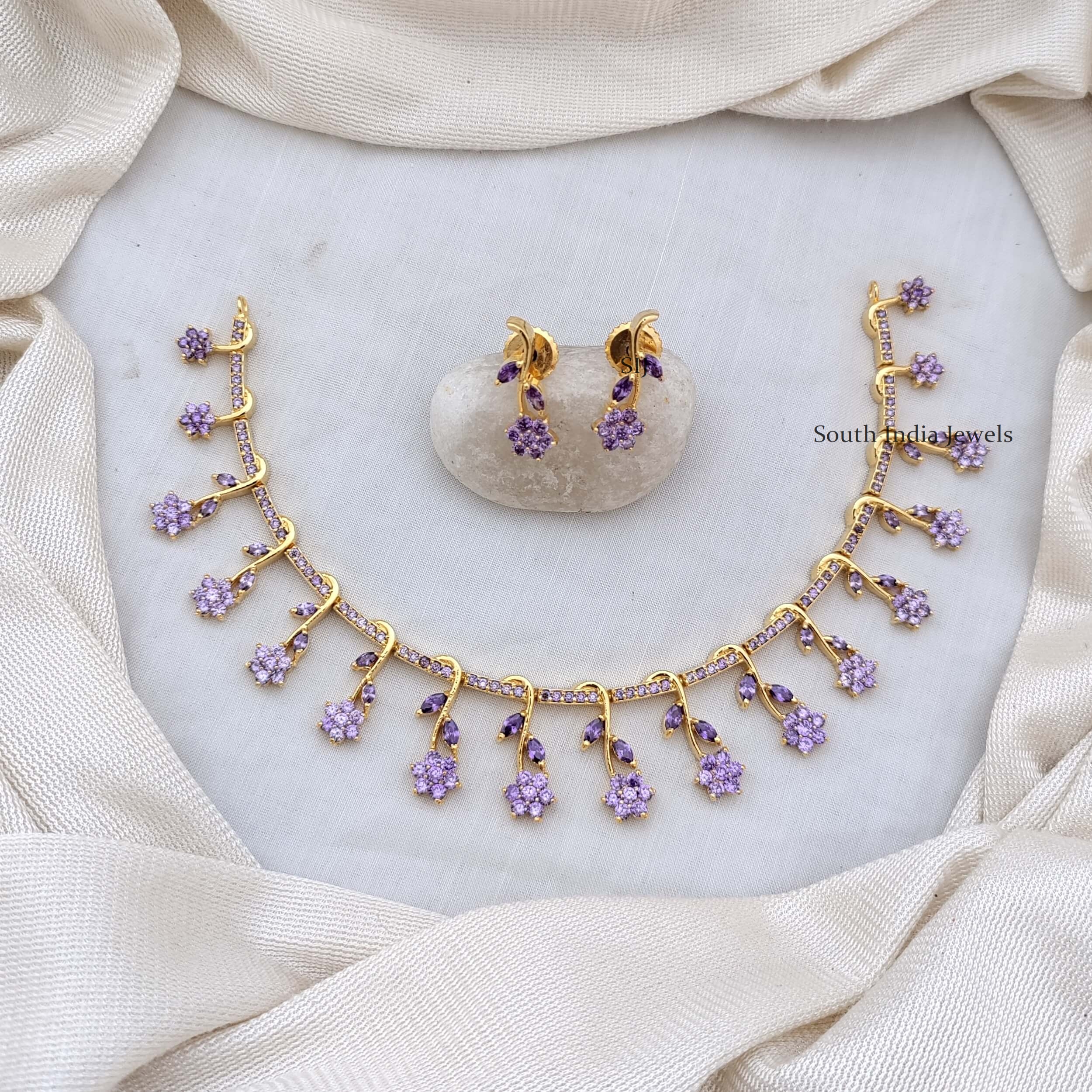Amethyst Stones Design Necklace