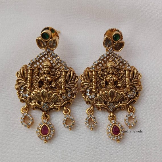 Antique Lakshmi Design Earrings,