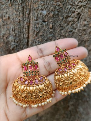 Attractive Half Design Jhumkas