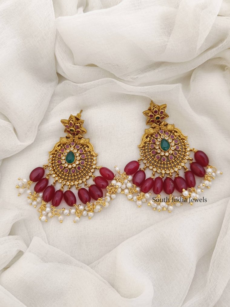 Attractive Peacock AD Design Earrings.