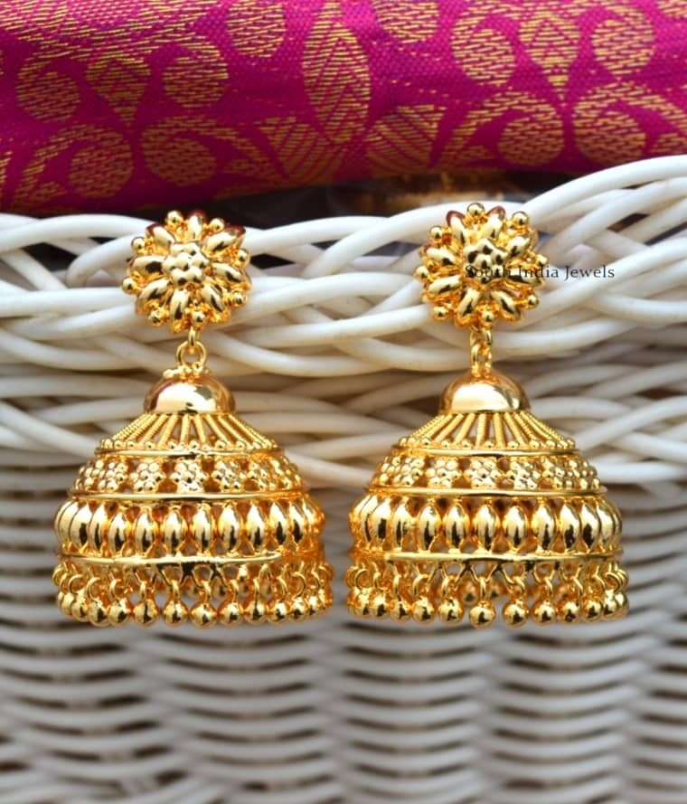 Beautiful Gold Replica Jhumkas