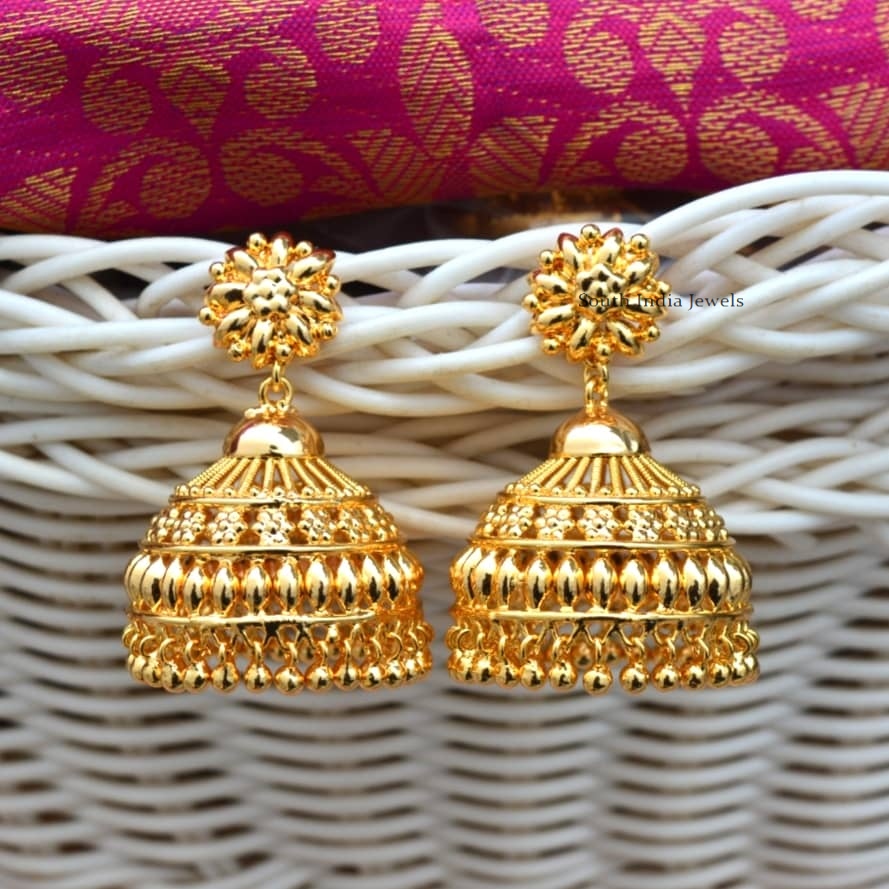 Gold Replica design Jhumkas- South India Jewels- Online shop