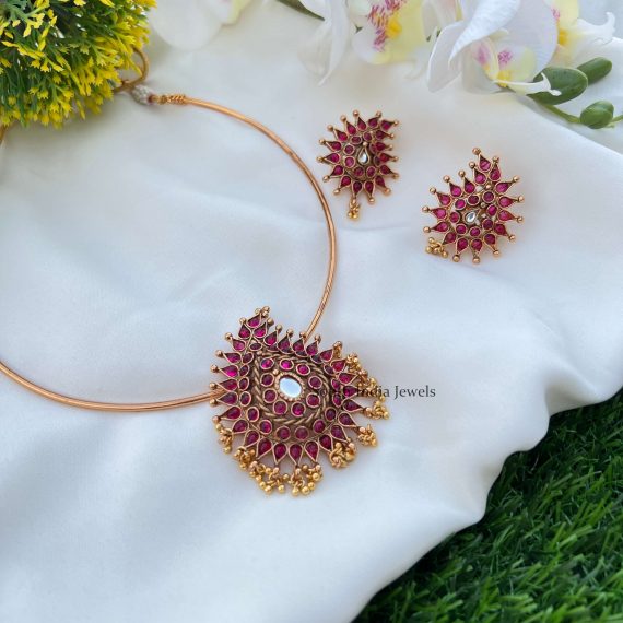 Beautiful Mango Design Hasli Necklace (3)
