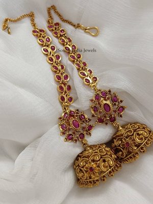 Bridal Design Jhumkas With Earchain