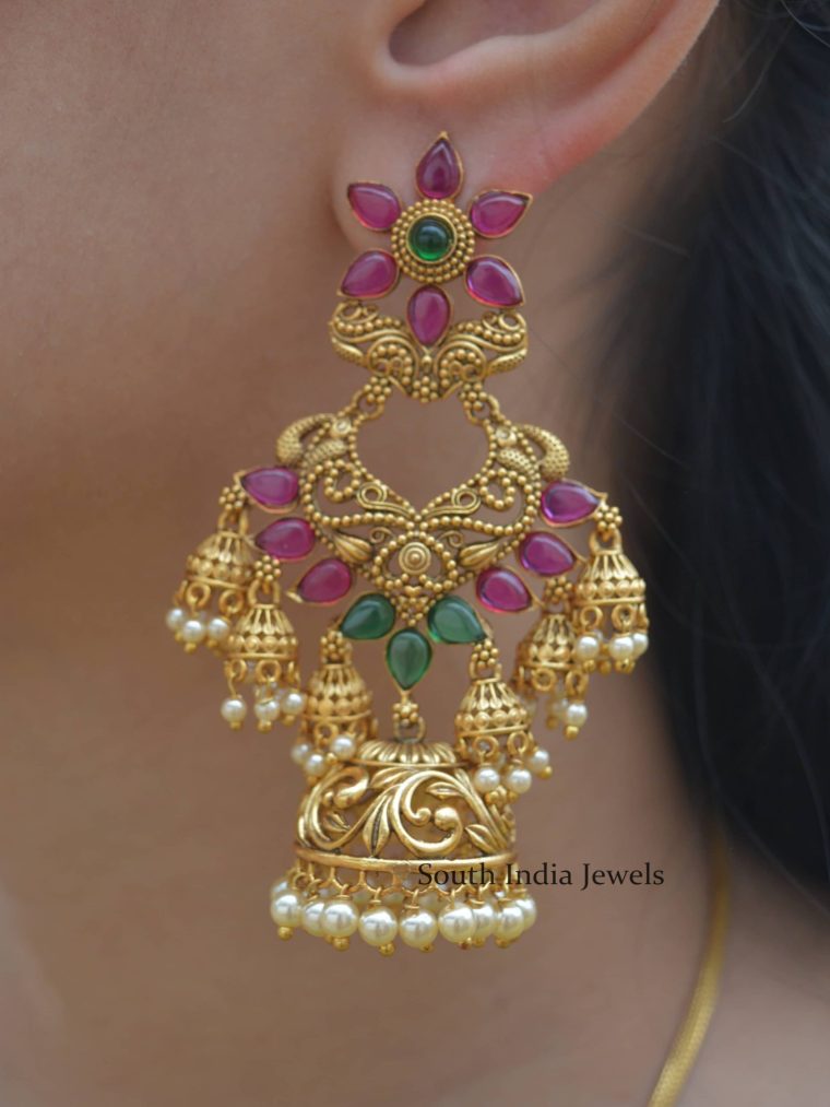 Bridal Flower Design Jhumkas