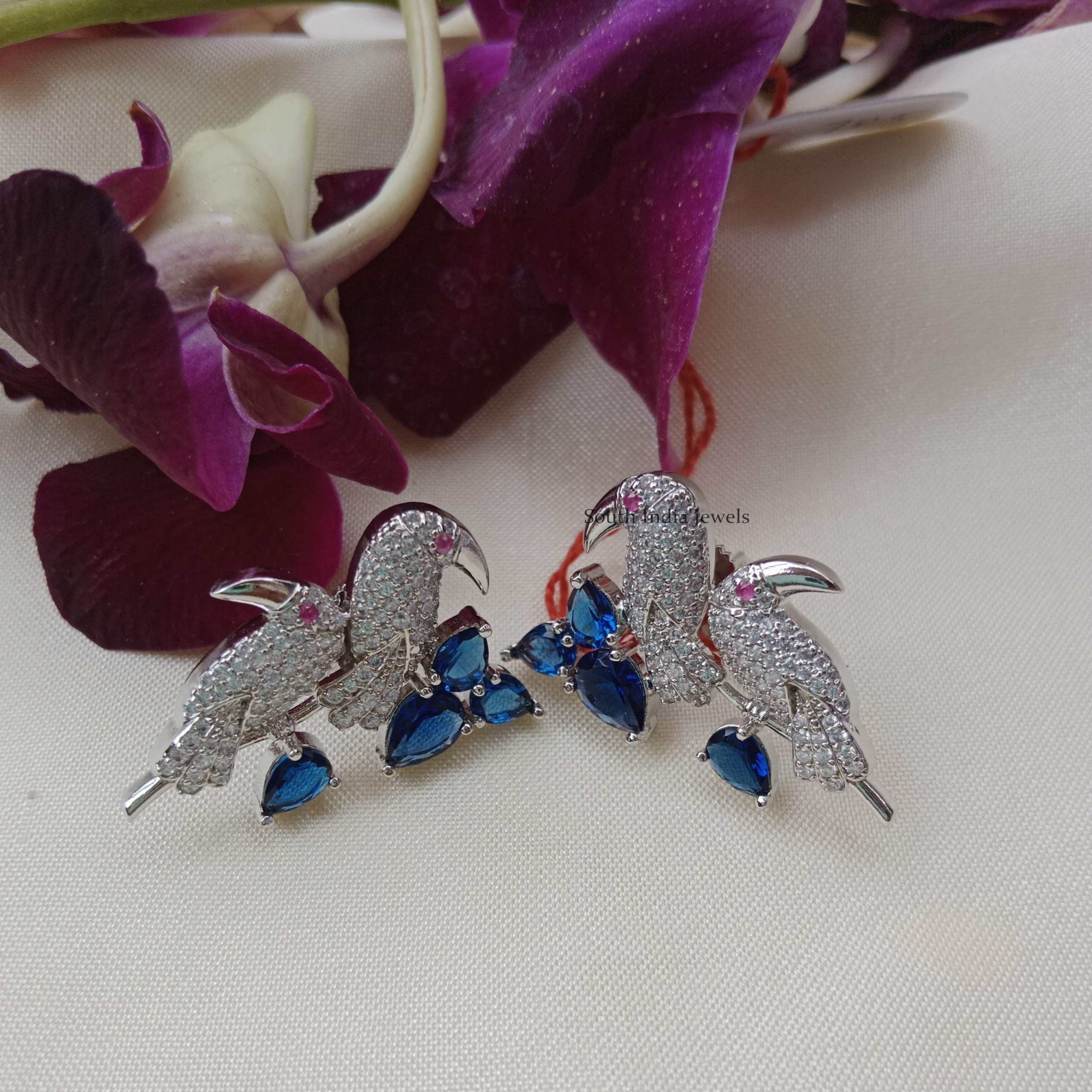 Cute Birds AD Stones Earrings (3)