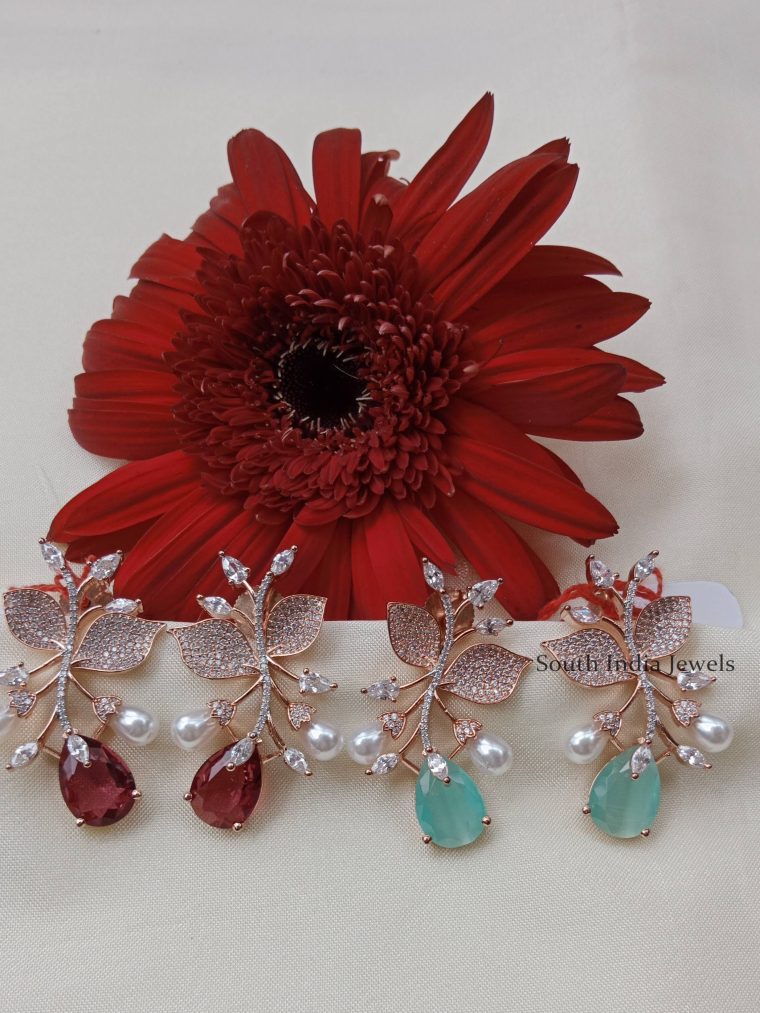 Dazzling Leaf Design Earrings