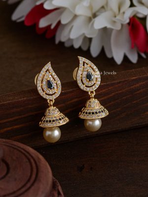 Elegant Leaf Design Jhumkas