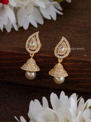 Elegant Leaf Design Jhumkas