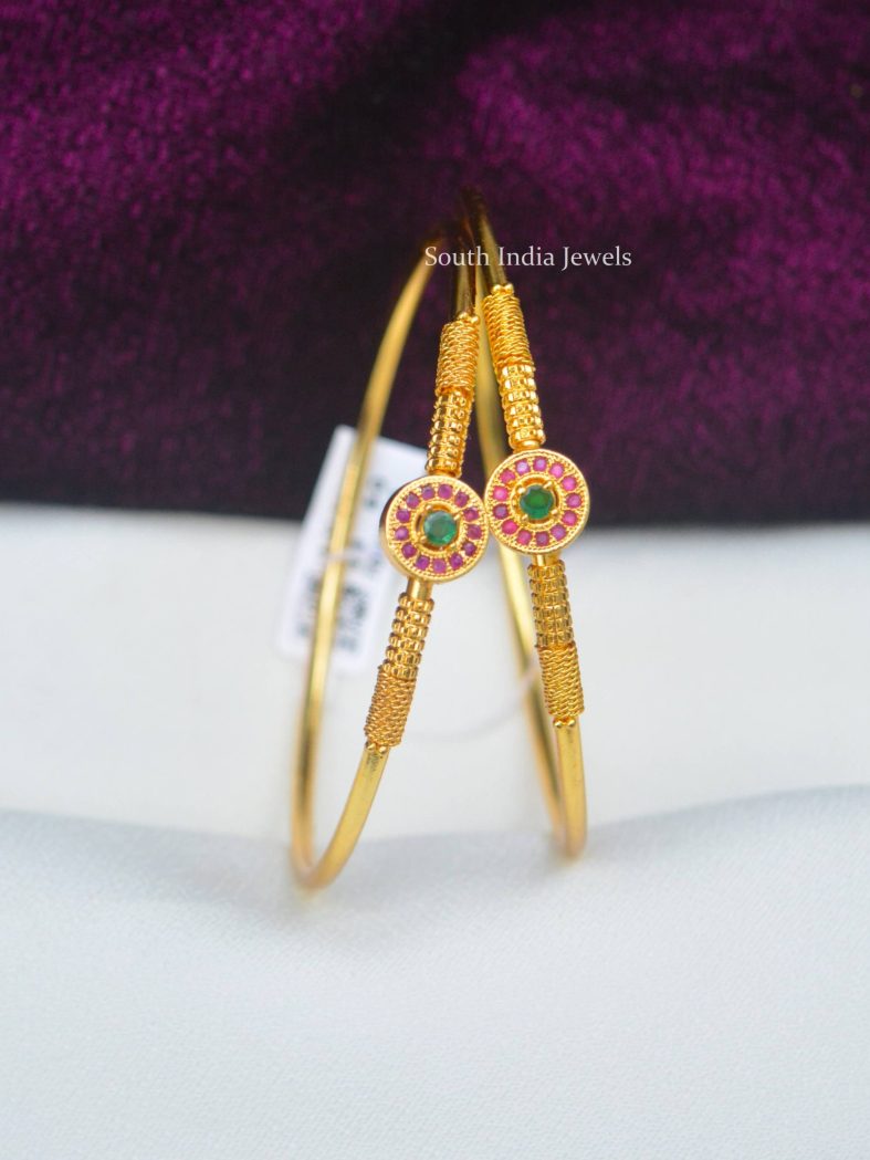 Elegant Spiral Design Bangles