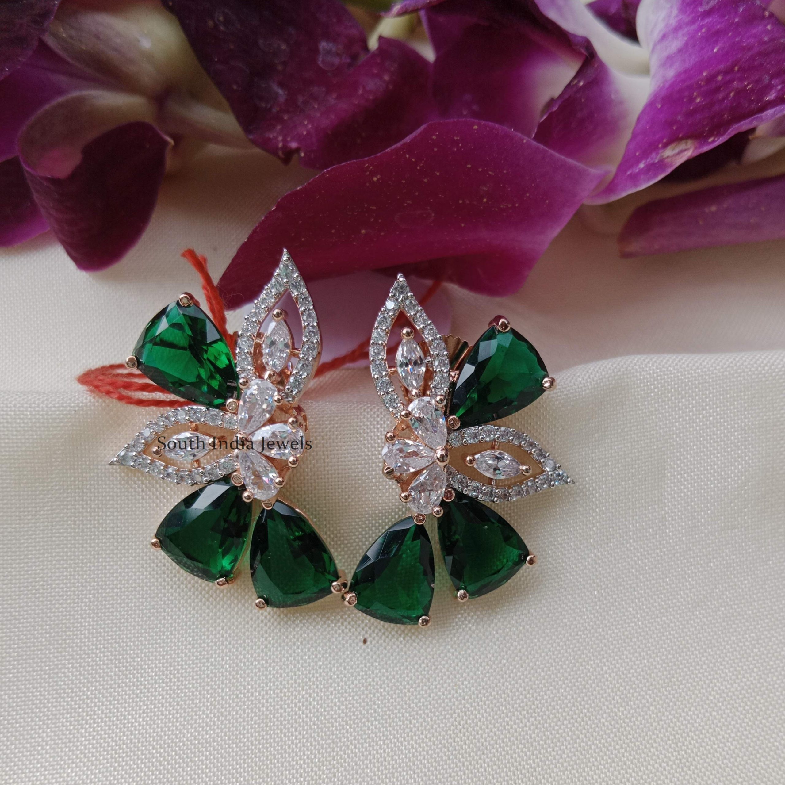 Emerald AD Stones Earrings (2)