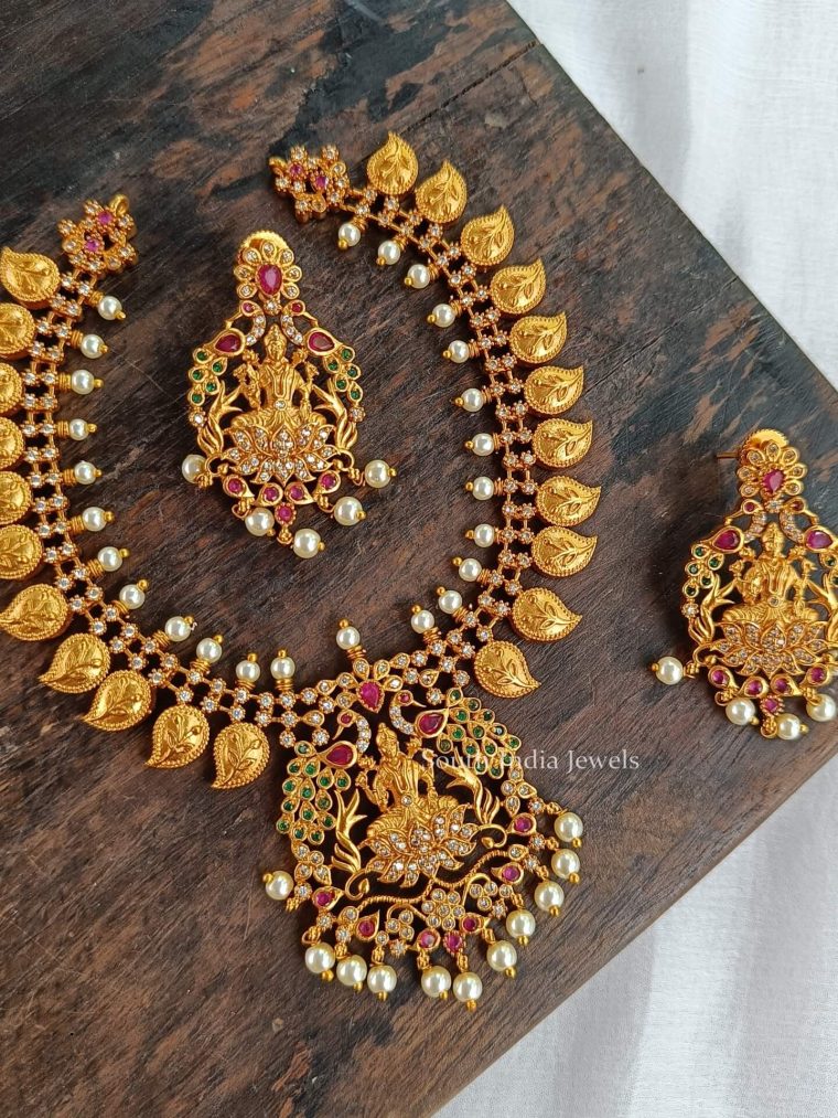 Exquisite Lakshmi Mango Deisgn Necklace ..