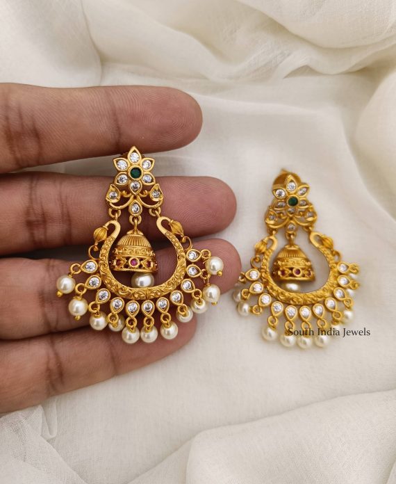 Floral Chandibali Design Earrings,.
