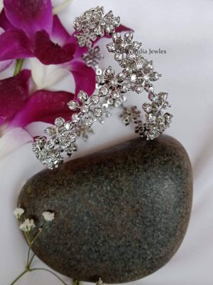 Floral Shaped CZ Stones Bangles,