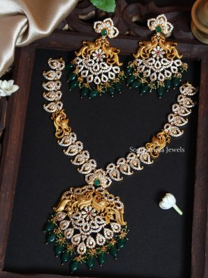 Mango Design Diamond Alike Necklace