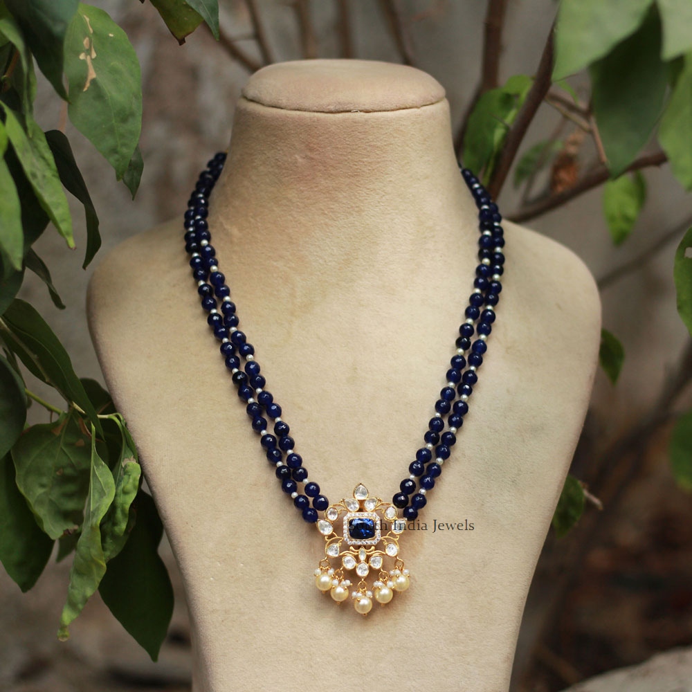 Blue Lapis and 14kt Yellow Gold Round Necklace | Costco