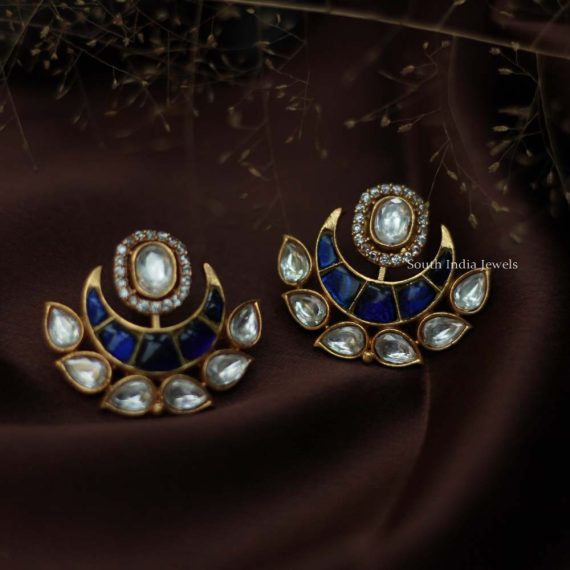 Stunning Blue Chand Ear Stud