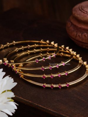 Rich Ruby Encrusted Bangles