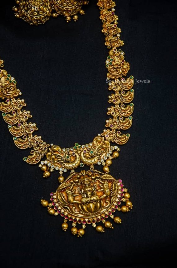 Antique Temple Design Haram- South India Jewels- Online shop