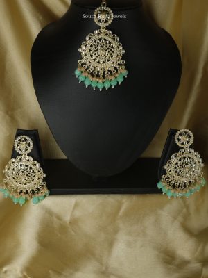 Beautiful Earrings With Maang Tikka (3)