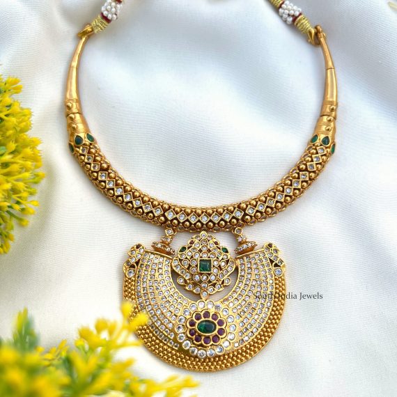 Chaand Floral Kanti Necklace Set (2)
