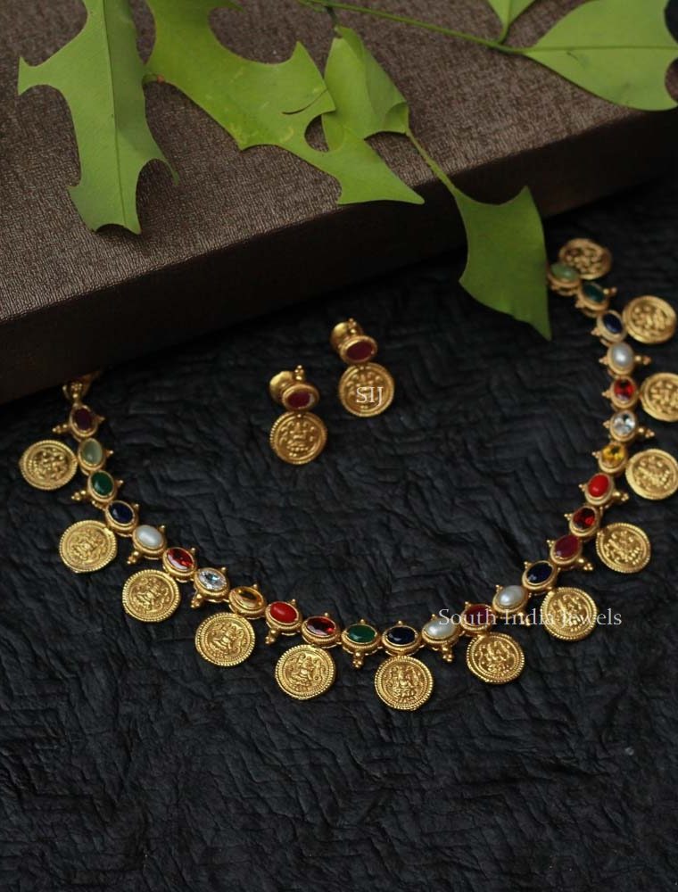 Classic Navarathna Coin Necklace