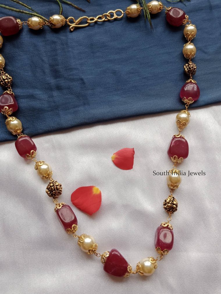 Classic Red Beads Pearl Mala