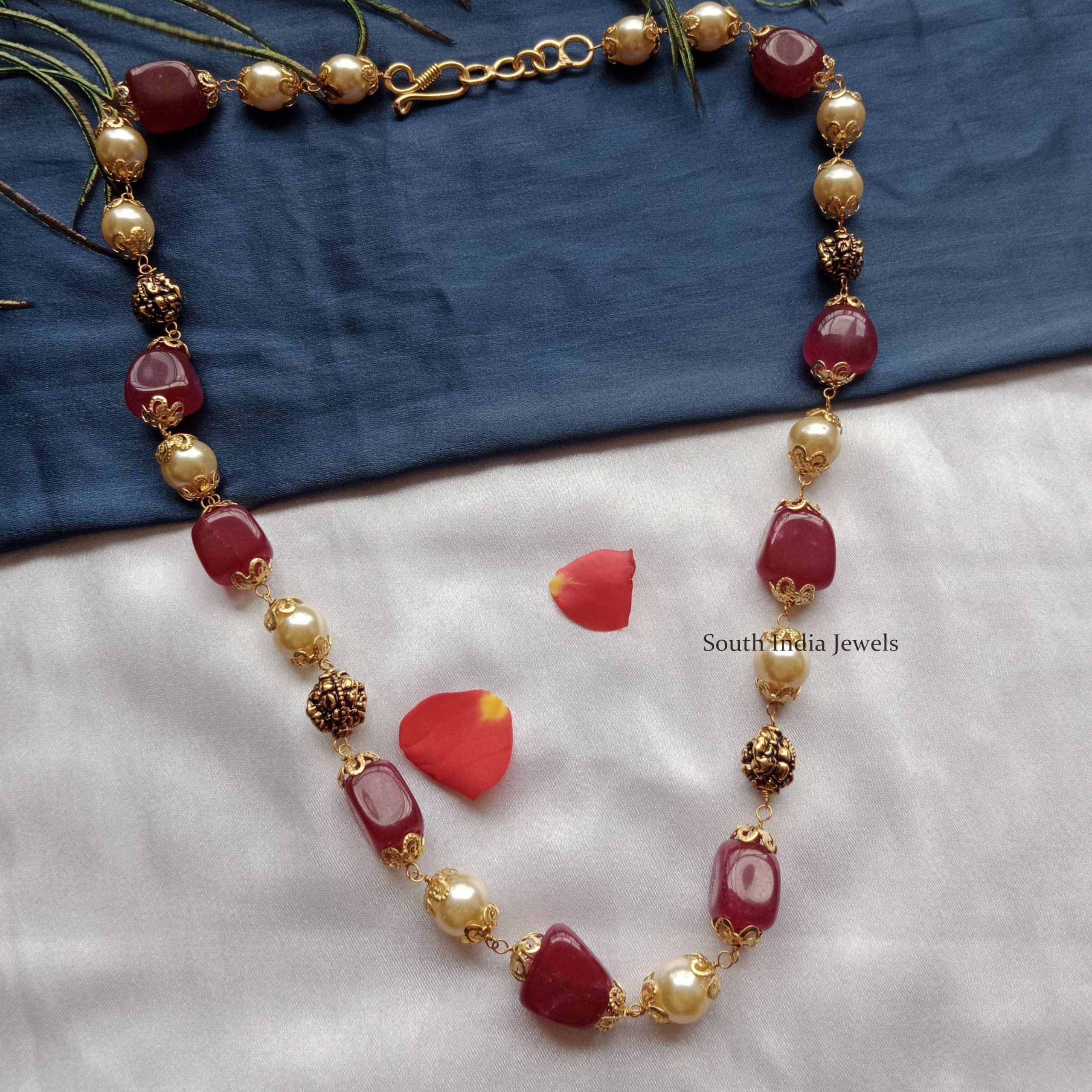 Classic Red Beads Pearl Mala