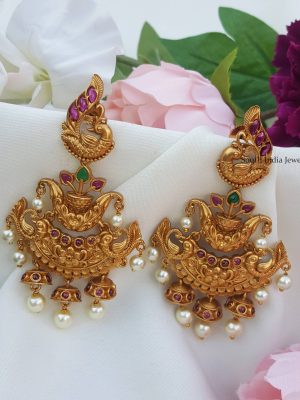 Dazzling Peacock Design Earrings
